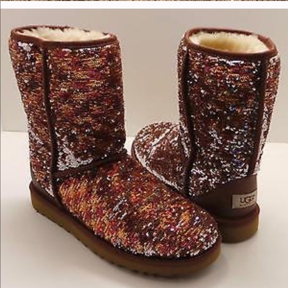 UGG  Classic Short Sparkles 1002766 Bottes - Picture 3 of 8